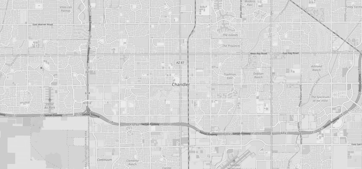 Map of Chandler, AZ